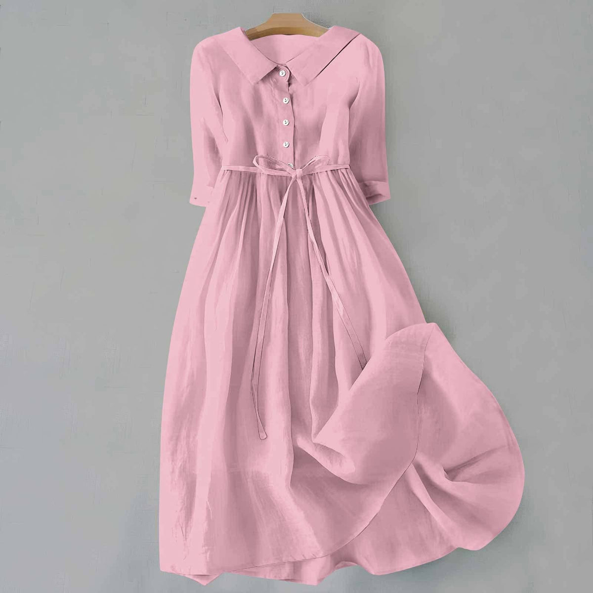 Abigail | Collared Button-Down Midi Dress for Women