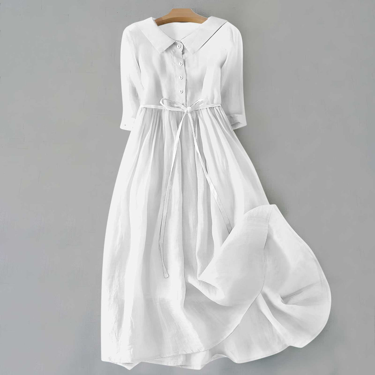 Abigail | Collared Button-Down Midi Dress for Women