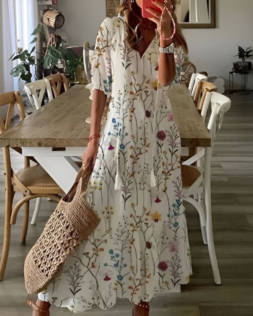 Lea | Ikat Print Maxi Dress for Women