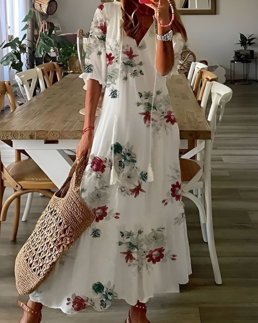 Lea | Ikat Print Maxi Dress for Women