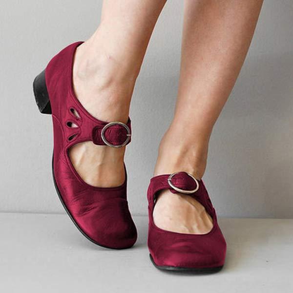 Elvina | Mary Jane Leather Flats for Women