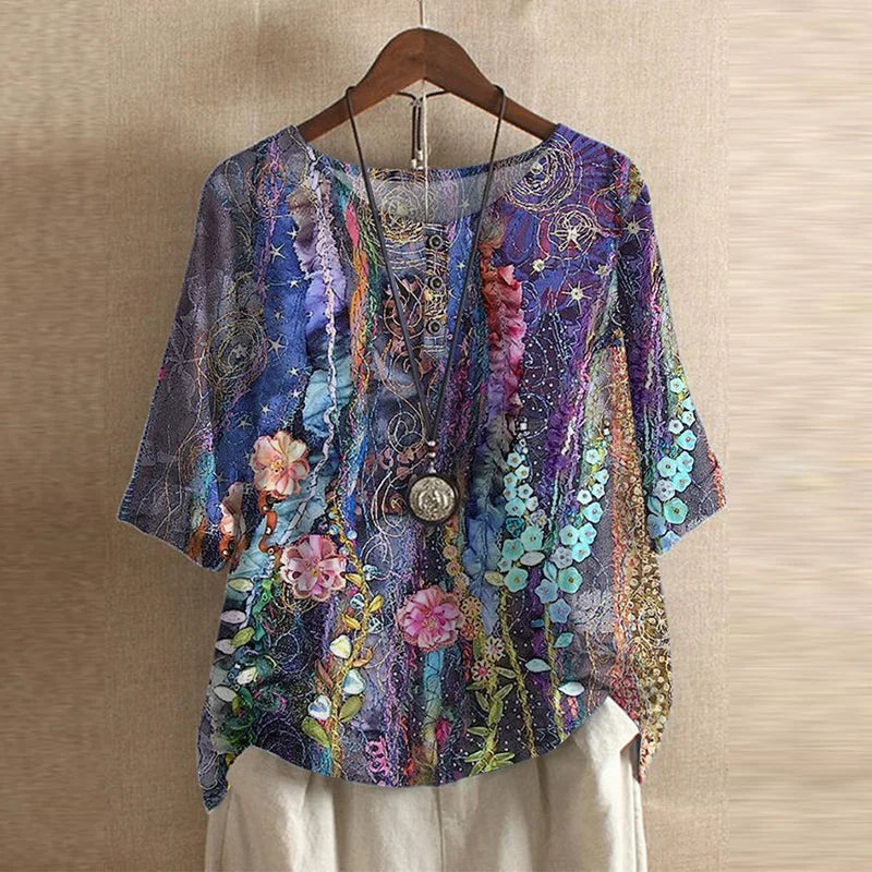 Henrietta | Floral Vintage Blouse for Women