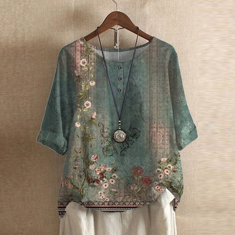 Anya | Floral Oversized Blouse for Women