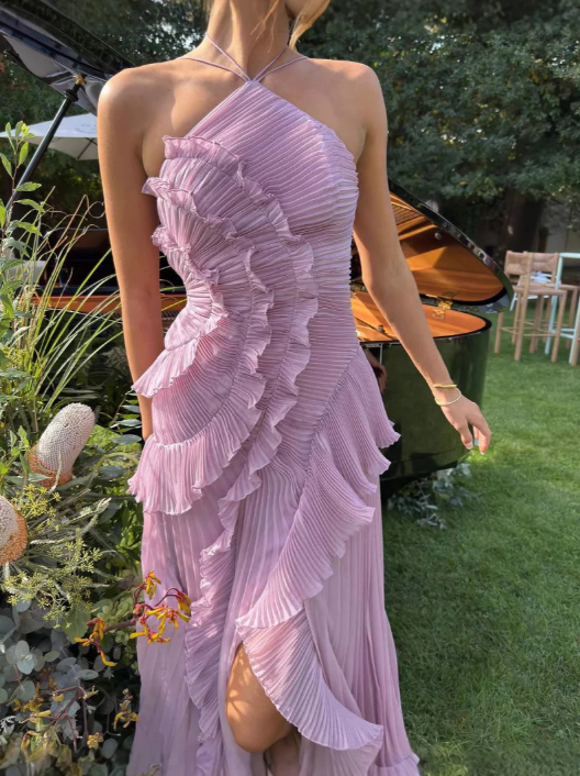 Estelle | Wedding Guest Halterneck Maxi Dress for Women