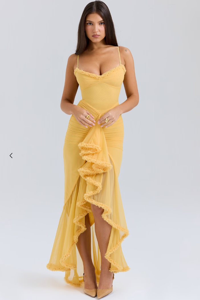 Alexandra | Wedding Guest Ruched Maxi Dress for Women