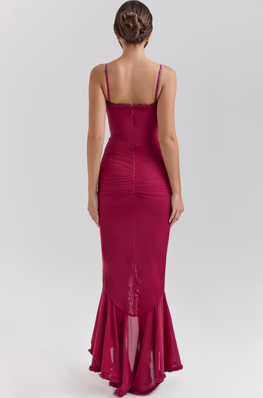 Alexandra | Wedding Guest Ruched Maxi Dress for Women