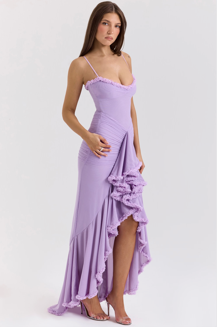 Alexandra | Wedding Guest Ruched Maxi Dress for Women