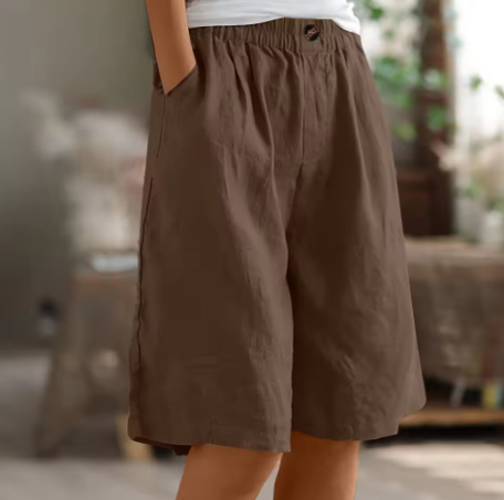 Daenerys | Loose Fit Shorts with Elastic Waist and Pockets for Women