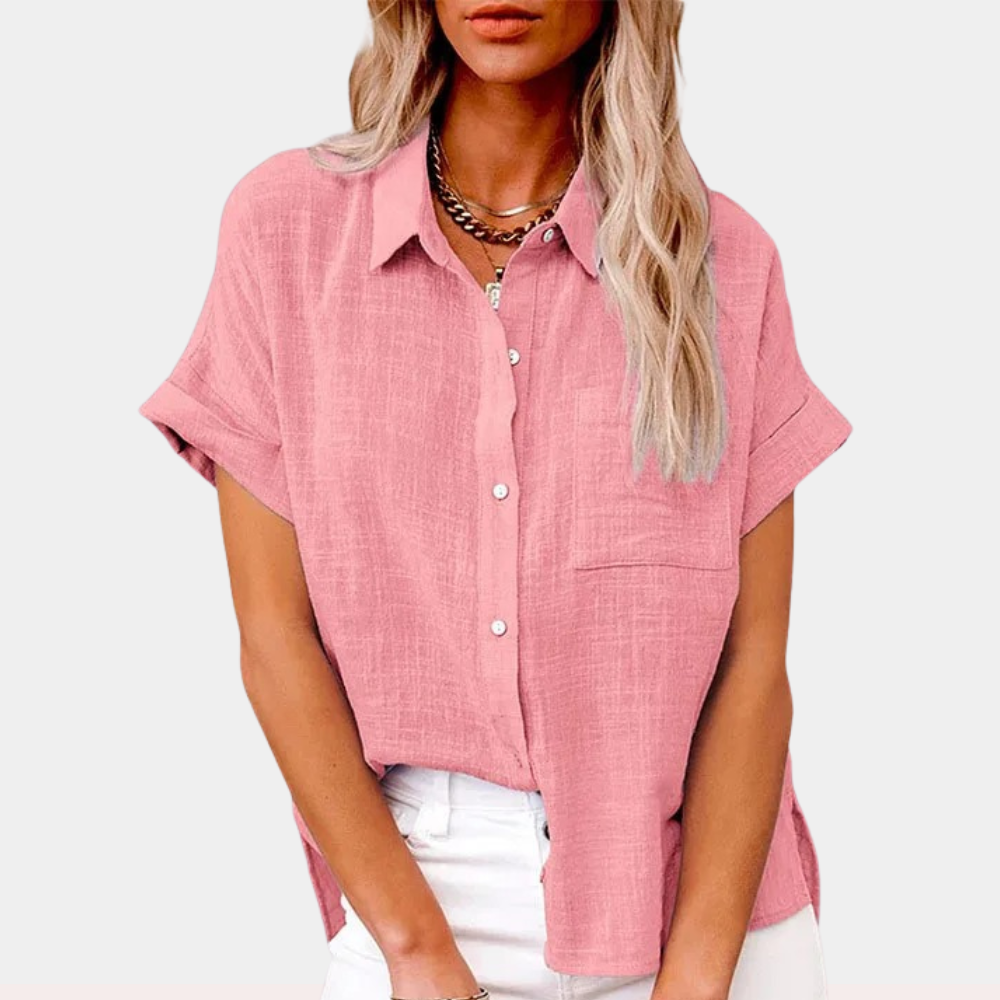 Marona | Button-Down Shirt with Short Sleeves for Women