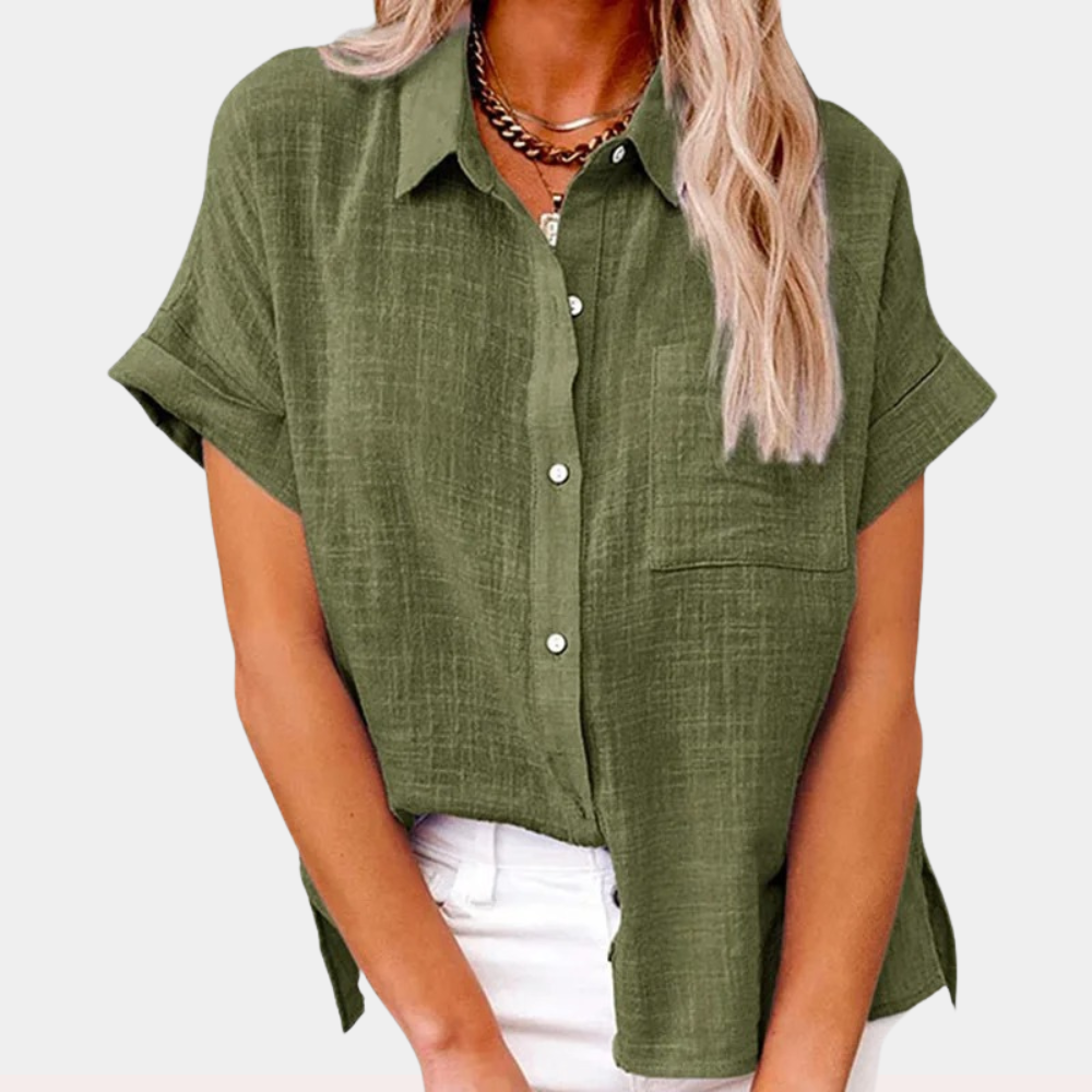 Marona | Button-Down Shirt with Short Sleeves for Women