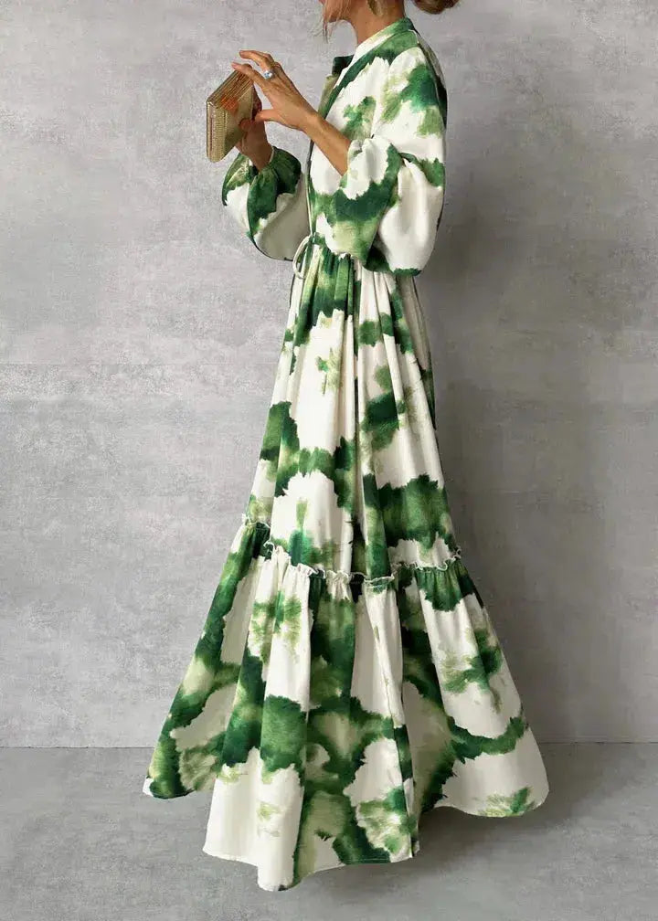 Sara | V-Neck White Maxi Dress