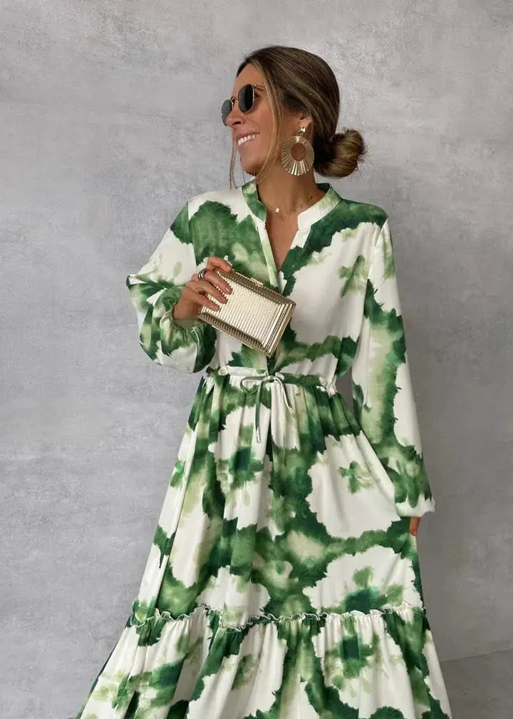 Sara | V-Neck White Maxi Dress