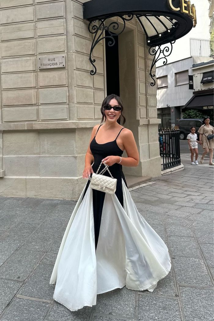 Faye | Wedding Guest Sleeveless Maxi Dress with V-Neck for Women