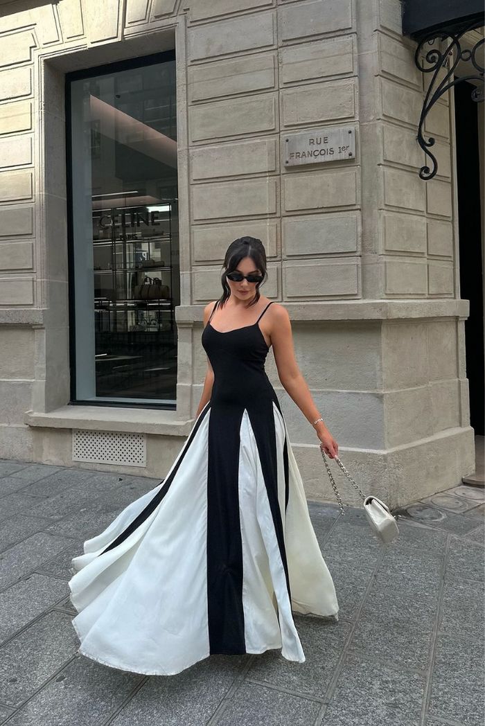 Faye | Wedding Guest Sleeveless Maxi Dress with V-Neck for Women