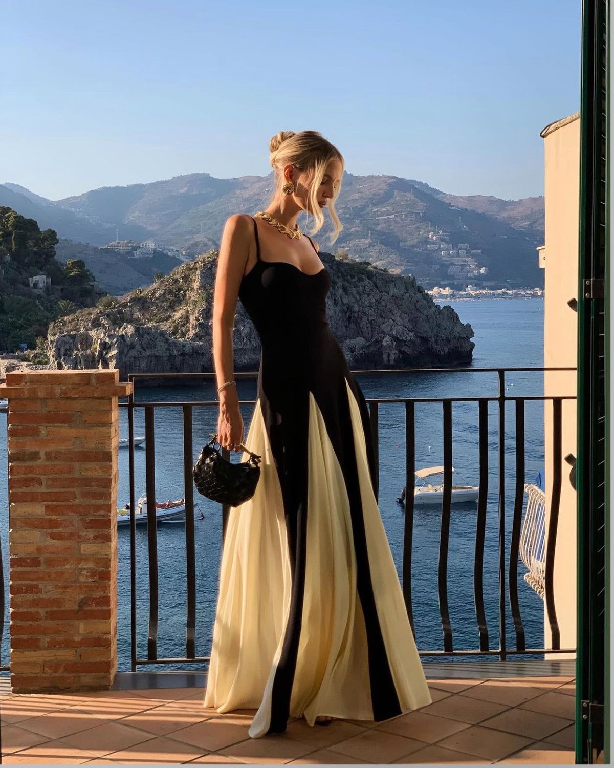 Faye | Wedding Guest Sleeveless Maxi Dress with V-Neck for Women