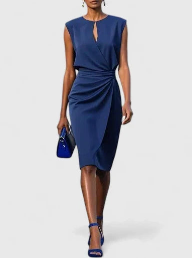 Mayim | Sleeveless Wrap Midi Dress for Women