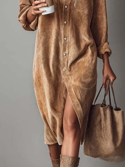 Albertine | Button-Down Midi Shirt Dress for Women