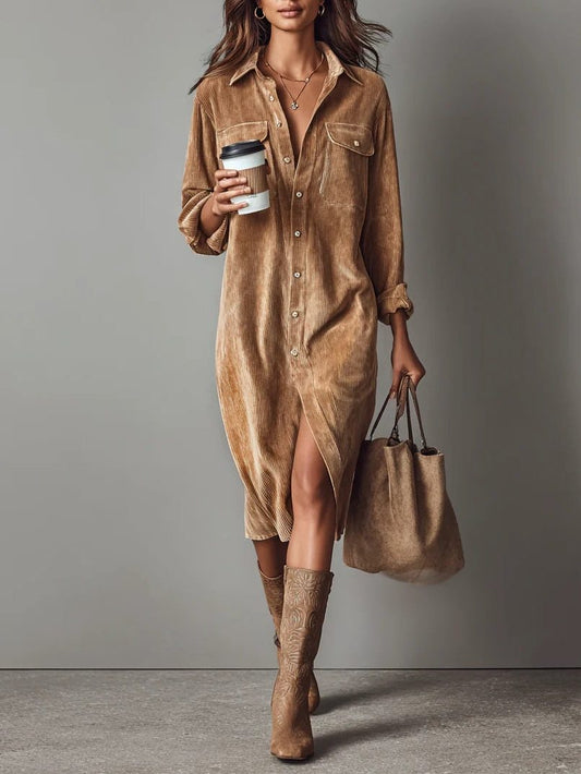 Albertine | Button-Down Midi Shirt Dress for Women
