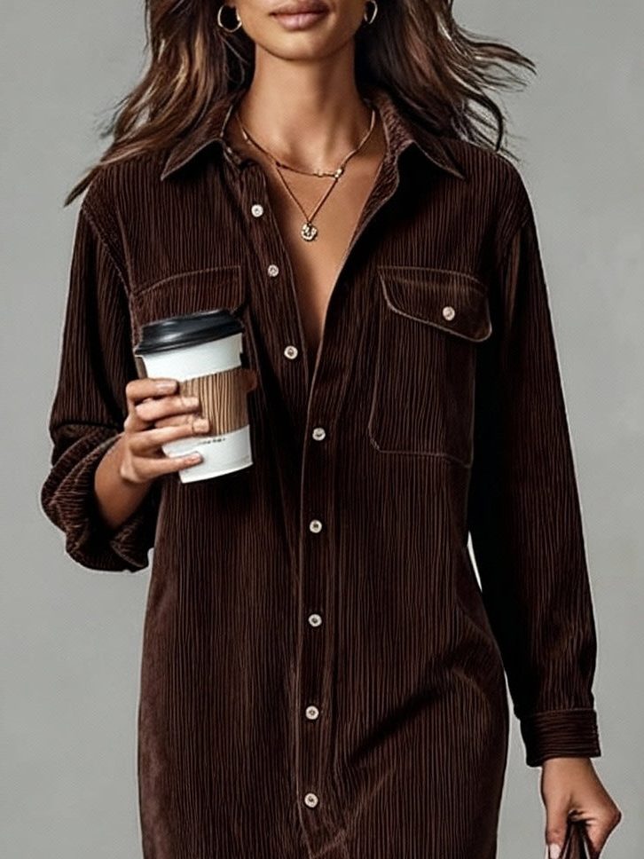 Albertine | Button-Down Midi Shirt Dress for Women