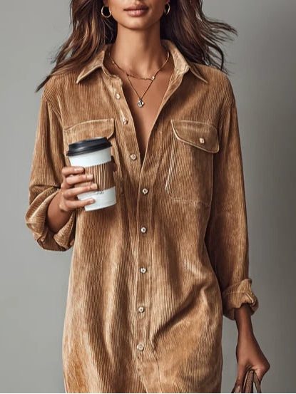Albertine | Button-Down Midi Shirt Dress for Women