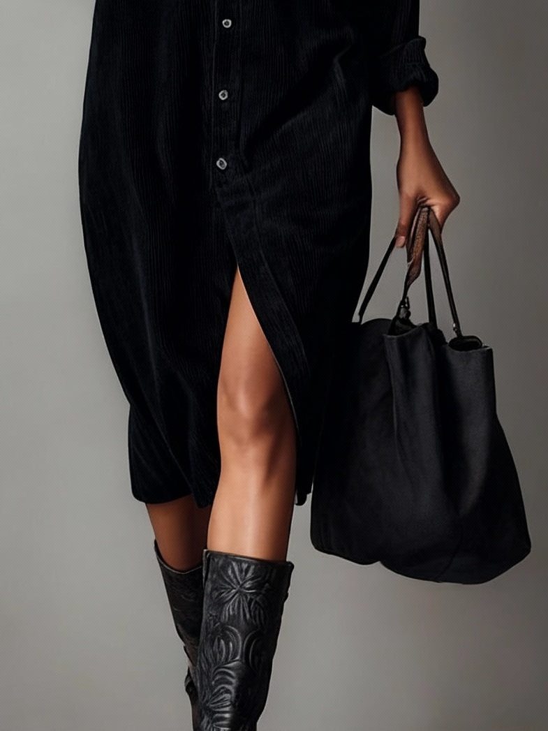 Albertine | Button-Down Midi Shirt Dress for Women