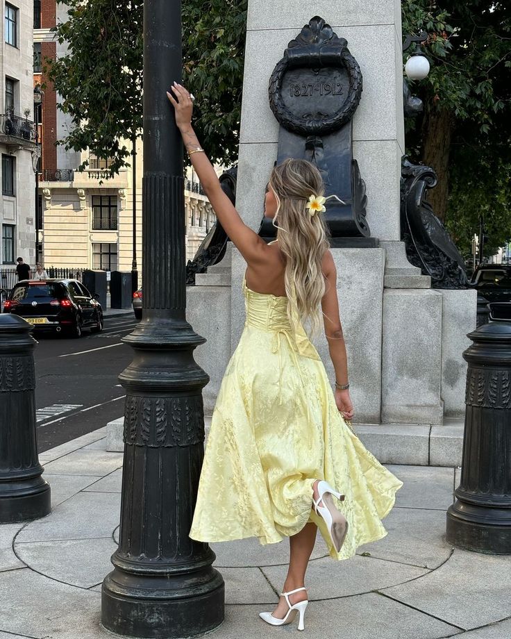 Caroline | Wedding Guest A-Line Midi Dress for Women