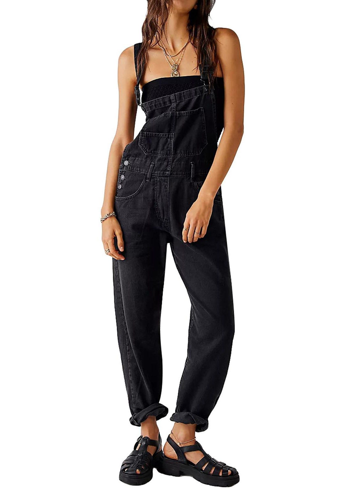 Annette | Denim Straight Leg Overall for Women