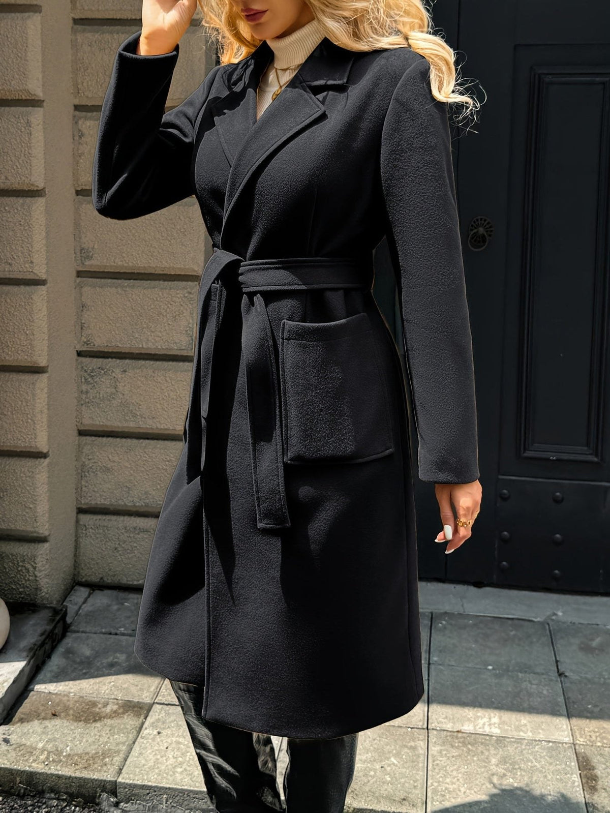 Arwen | Long Coat with Belt for Women