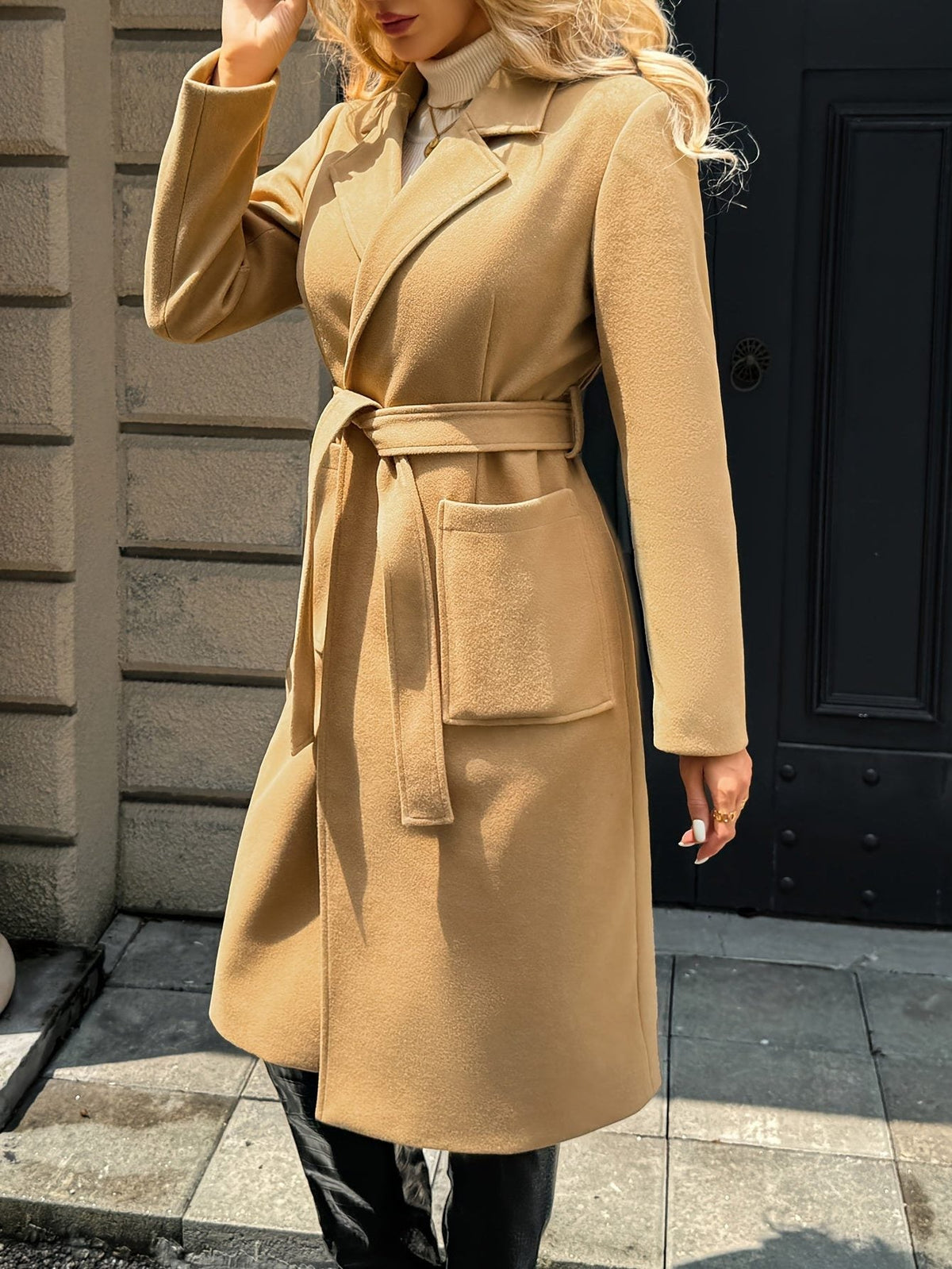 Arwen | Long Coat with Belt for Women