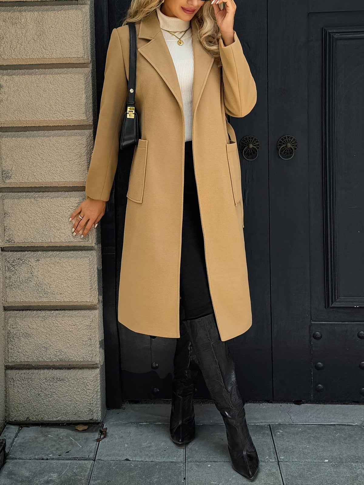 Arwen | Long Coat with Belt for Women