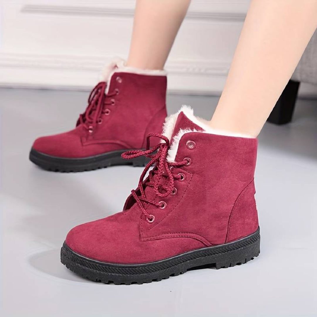 Birgitte | Ankle Boots with Lace-Up and Fur Lining for Women