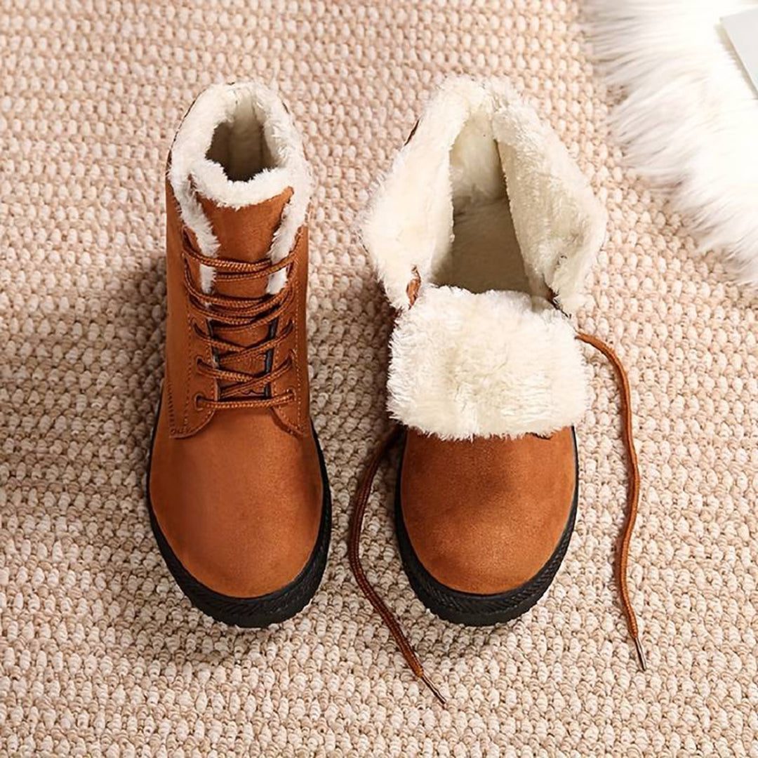 Birgitte | Ankle Boots with Lace-Up and Fur Lining for Women