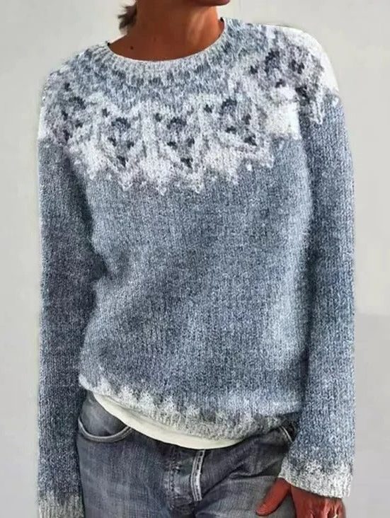 Briallen | Fair Isle Sweater with Crew Neck for Women