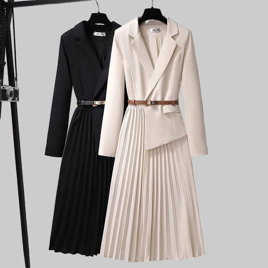 Brigitta | Pleated Blazer Dress for Women