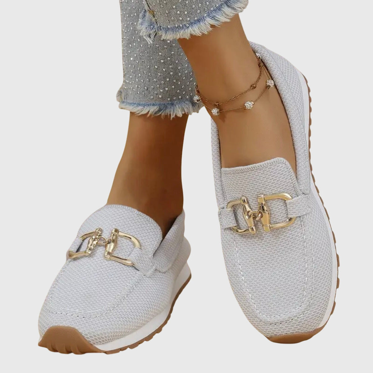 Agusta | Woven Loafers with Metal Hardware for Women