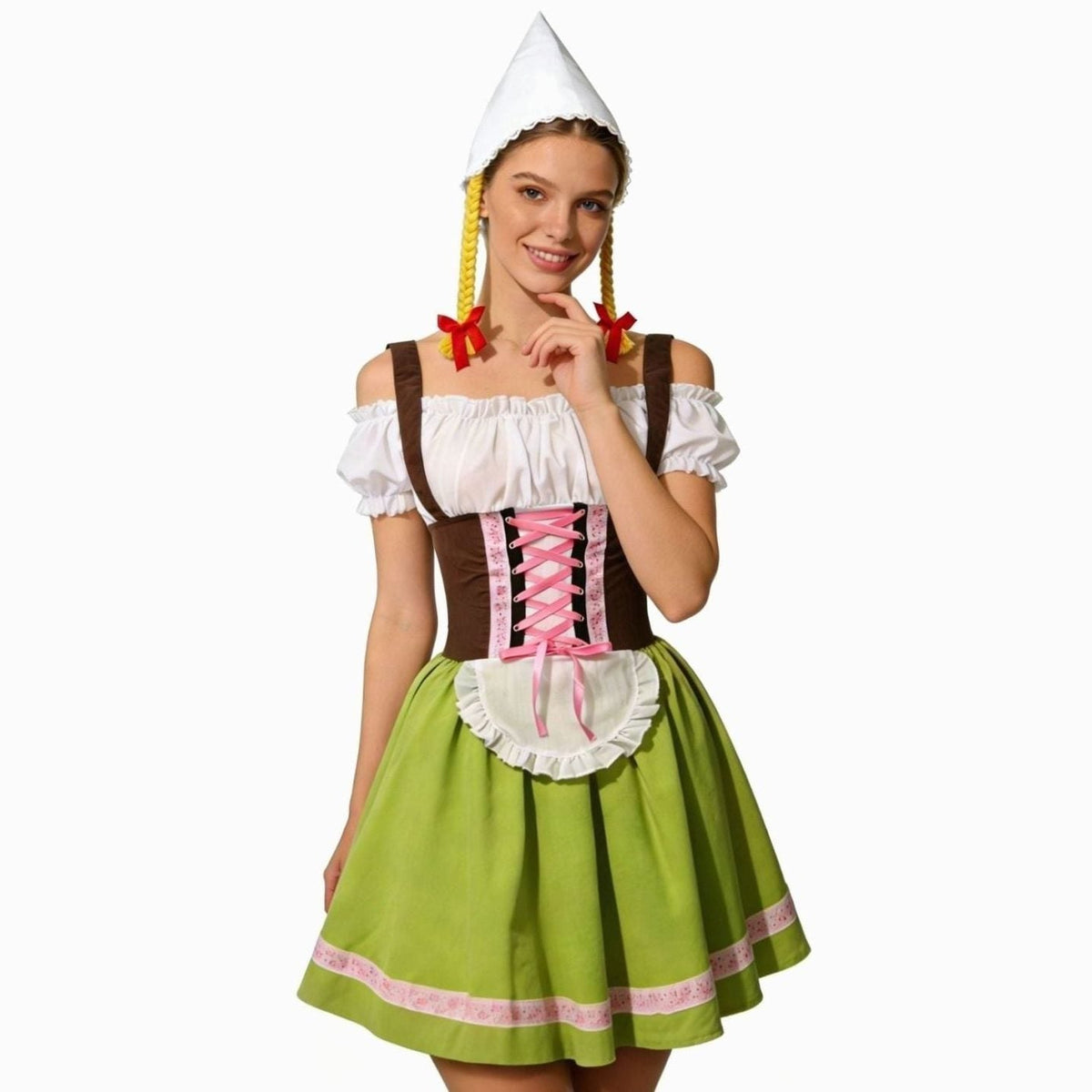 Cassia | Oktoberfest A-Line Dirndl Dress with Lace-Up Corset for Women