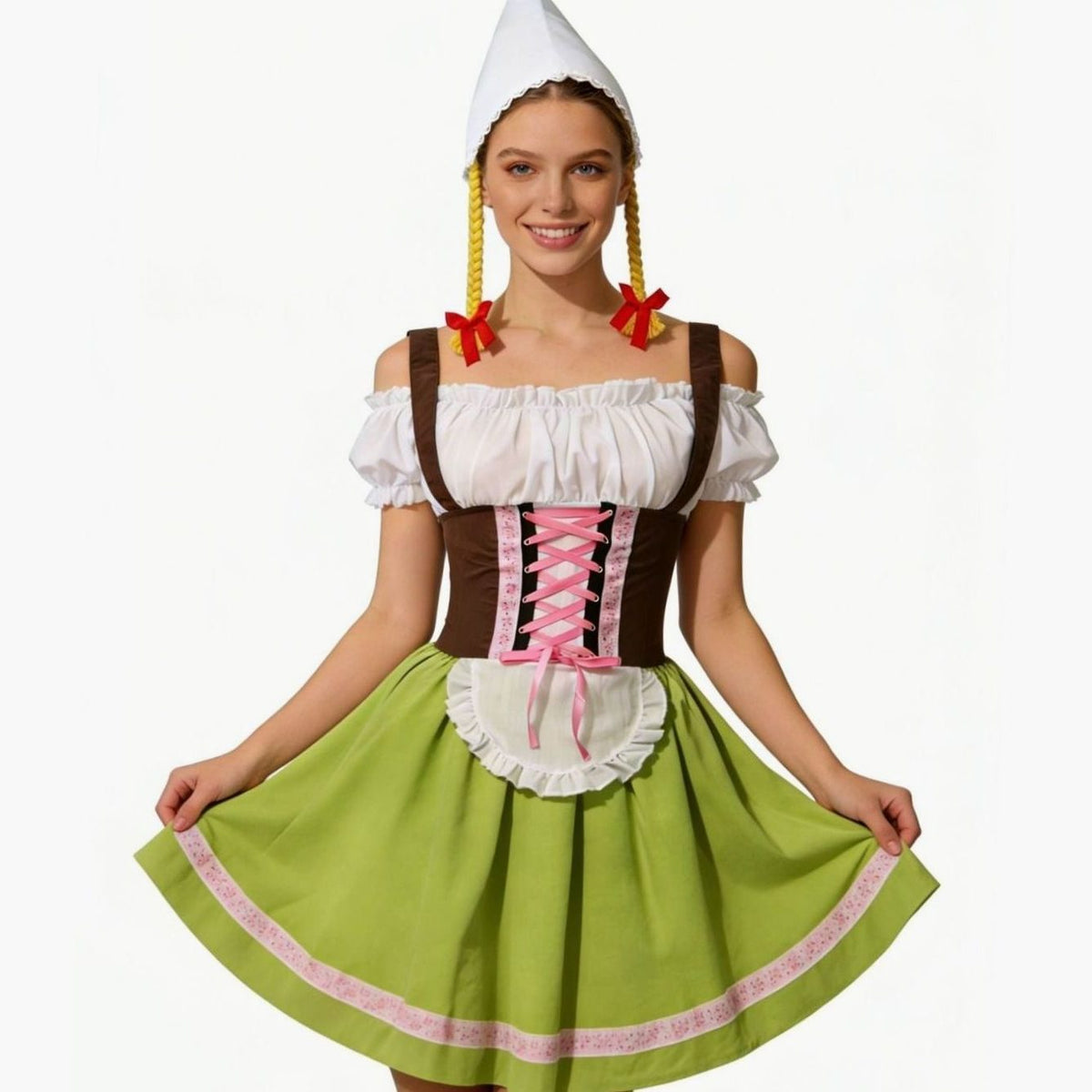 Cassia | Oktoberfest A-Line Dirndl Dress with Lace-Up Corset for Women