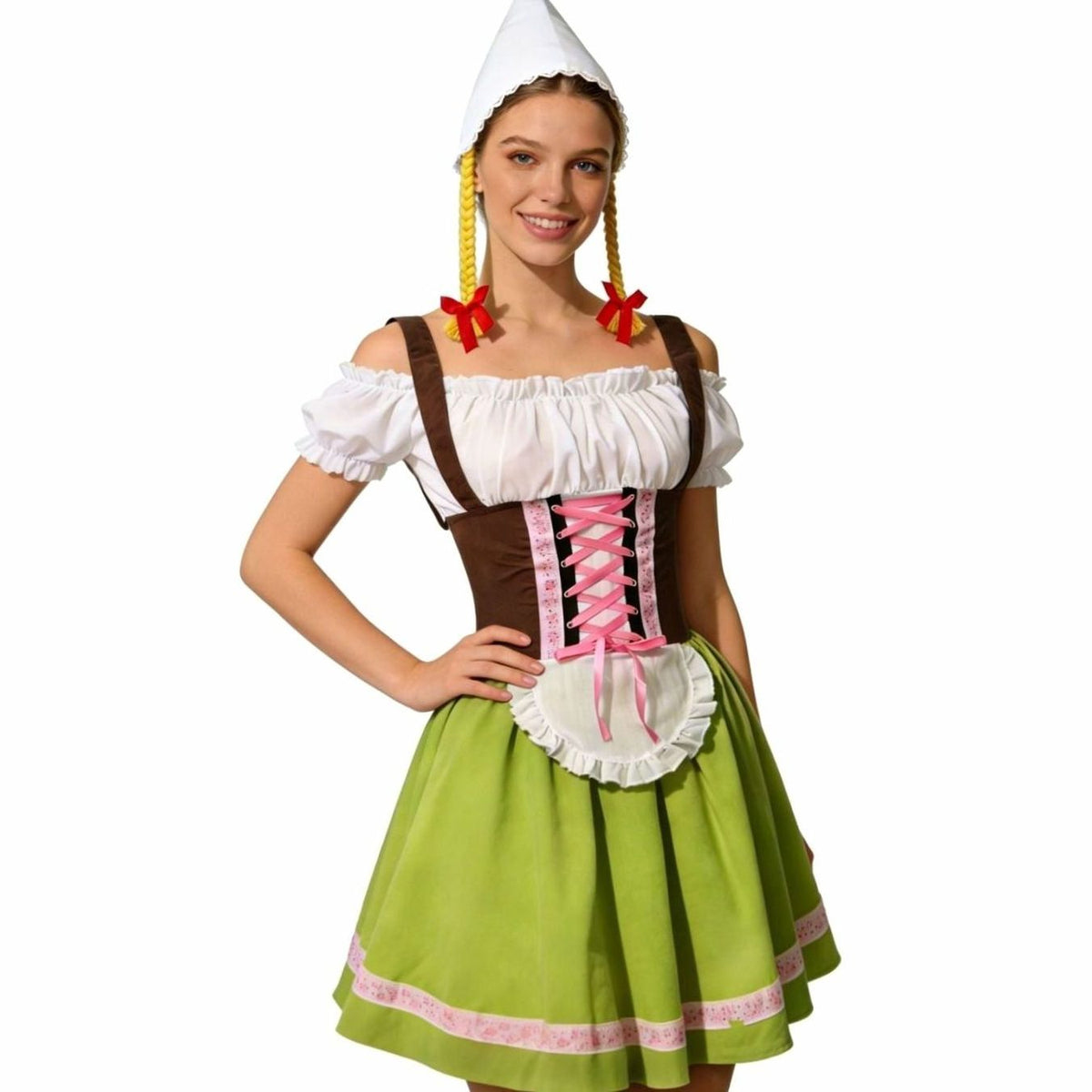 Cassia | Oktoberfest A-Line Dirndl Dress with Lace-Up Corset for Women