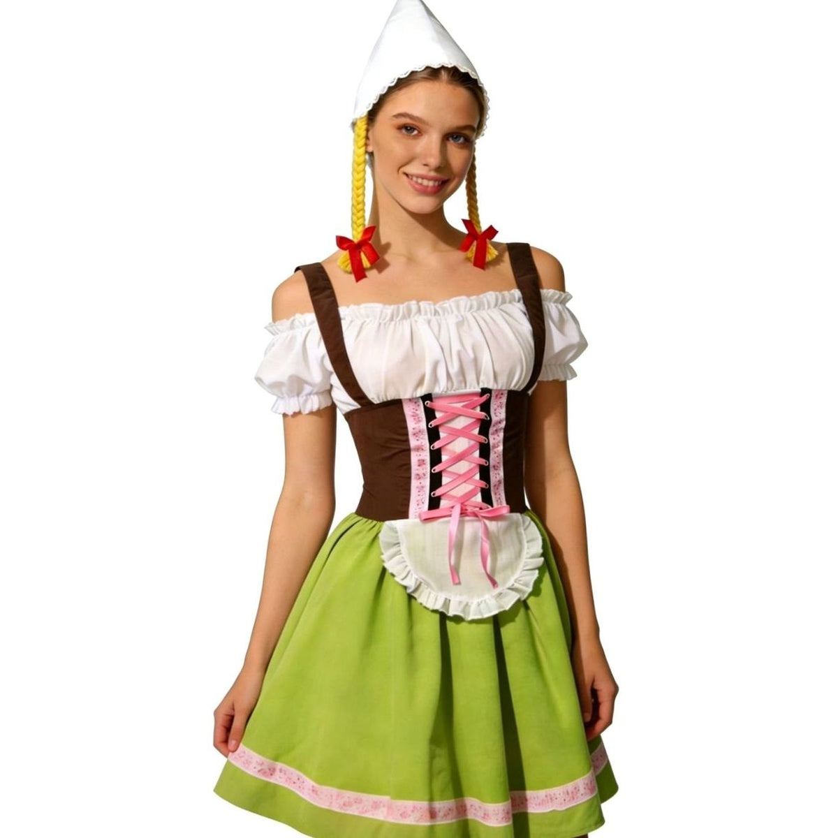 Cassia | Oktoberfest A-Line Dirndl Dress with Lace-Up Corset for Women