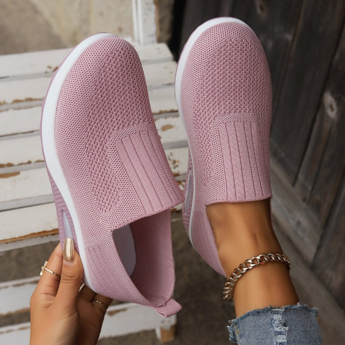 Cecelia | Knit Slip-On Sneakers for Women