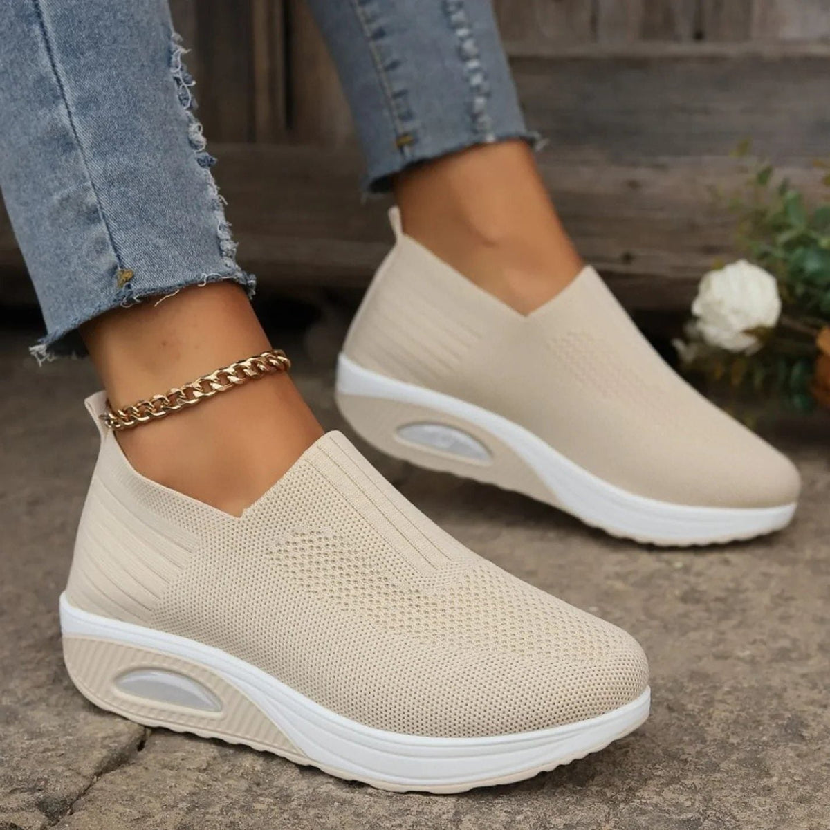 Cecelia | Knit Slip-On Sneakers for Women