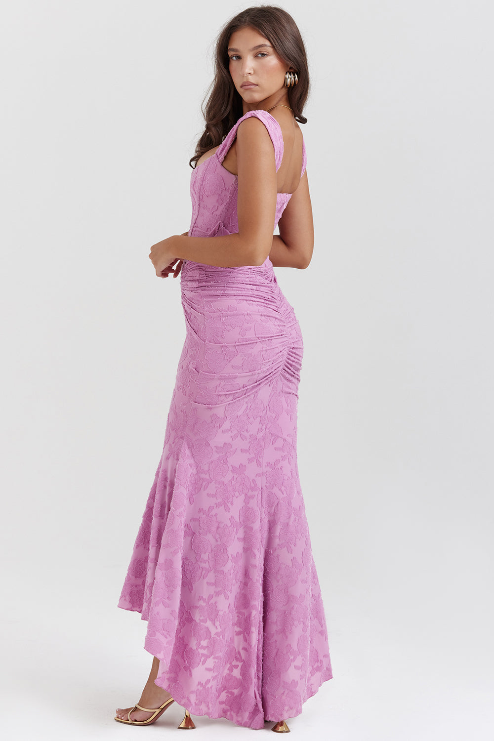Charlotte | Wedding Guest Ruched Bodycon Maxi Dress for Women