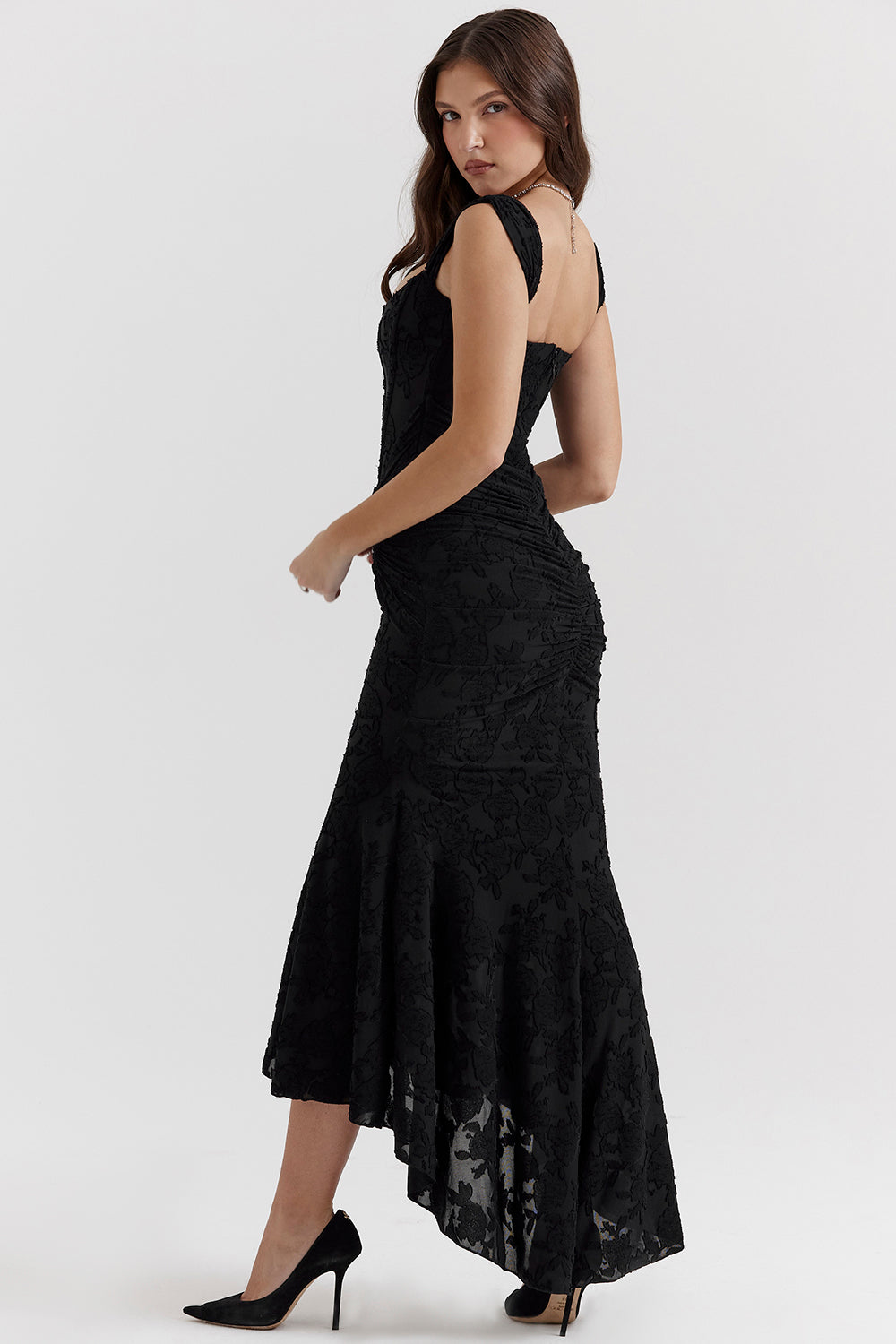 Charlotte | Wedding Guest Ruched Bodycon Maxi Dress for Women