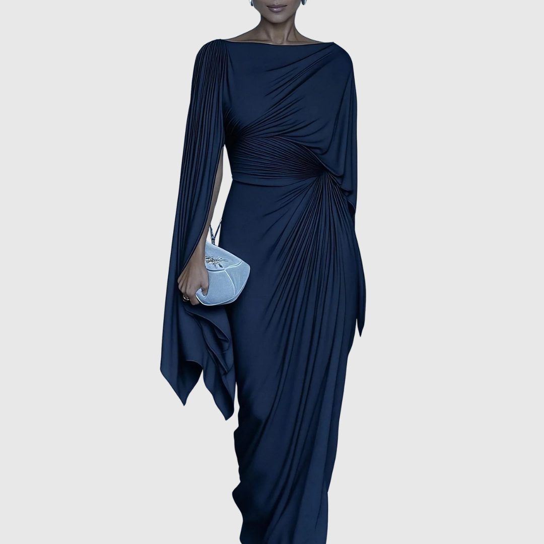 Chana | One-Shoulder Pleated Maxi Dress for Women