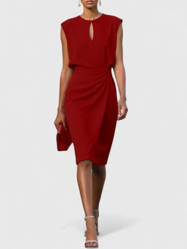 Mayim | Sleeveless Wrap Midi Dress for Women