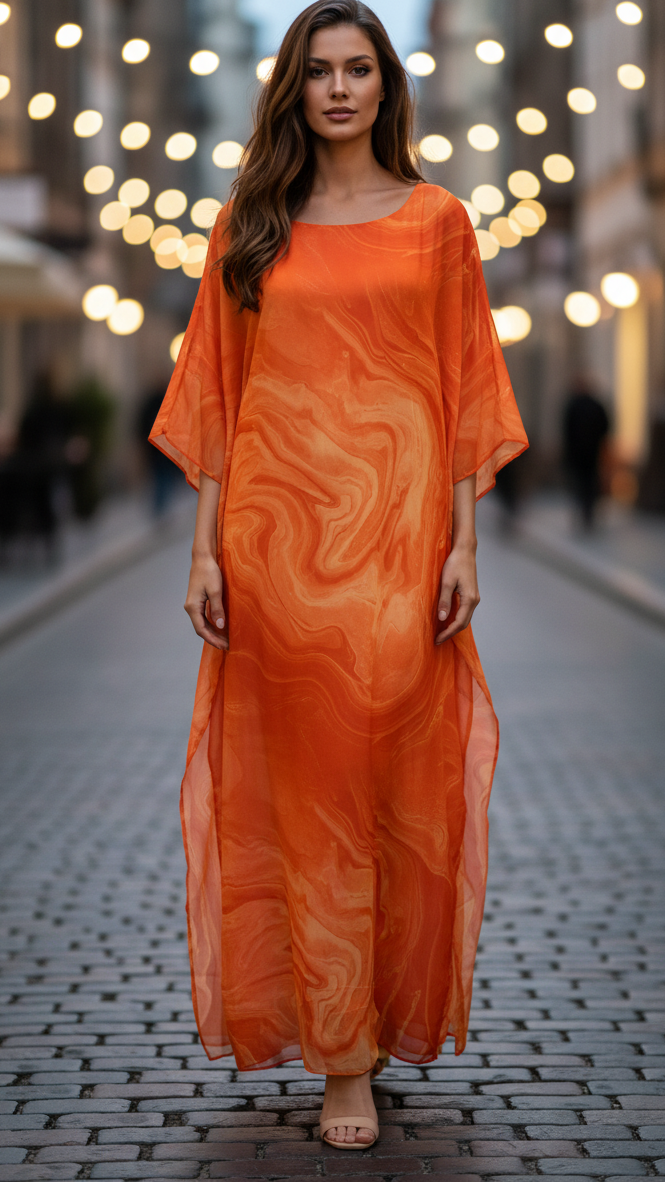 Aura | Wedding Guest Maxi Dress with Batwing Sleeves for Women