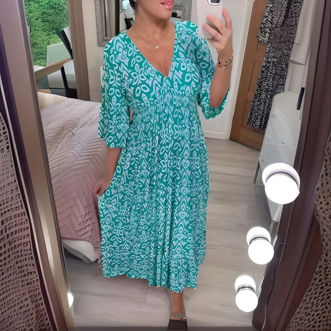 Linden | Women's Boho Flowy Printed Dress