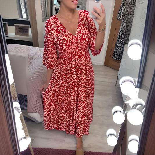 Linden | Women's Boho Flowy Printed Dress