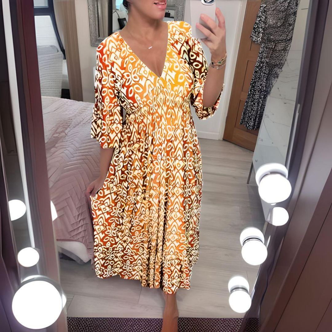 Linden | Women's Boho Flowy Printed Dress