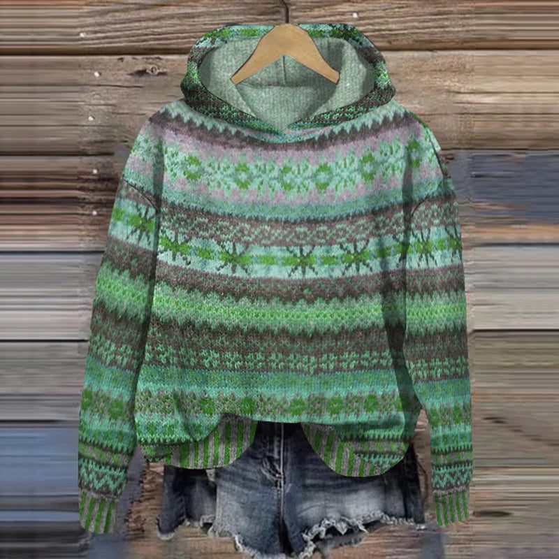 Eileen | Fair Isle Pullover Hoody for Women
